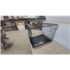 Image 3 : Precision Pet Products Black Wire Dog Crate with Removable Tray 24”×17”×19”
