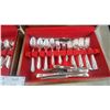 Image 2 : Two Silverware Chests with Flatware, and Small Box of Spoons