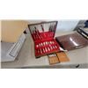 Image 5 : Two Silverware Chests with Flatware, and Small Box of Spoons