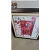 Image 2 : Framed Wall Art: Red Window with Climbing Roses Painting 49”×49”