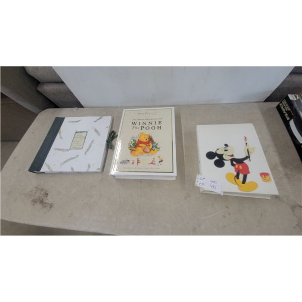 The Art of Walt Disney Book, Winnie the Pooh Book, and Decorative memory book