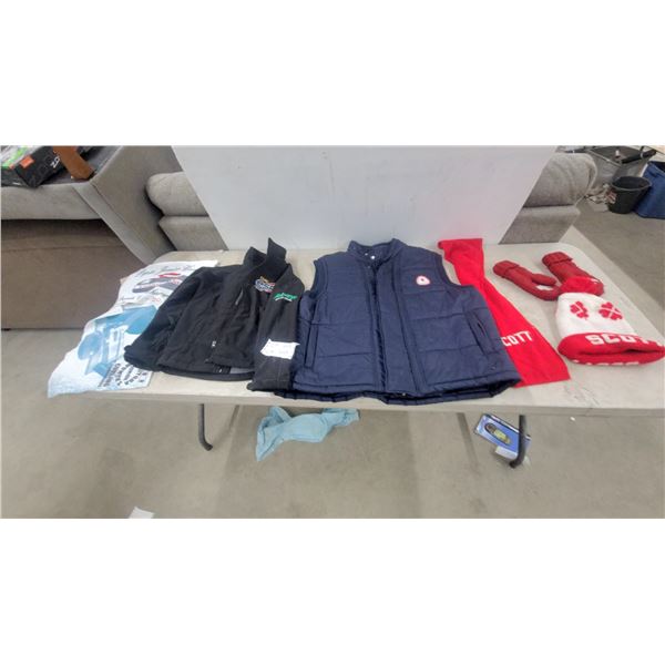 HBC Official Outfitter '06 Olympic Vest XL/TG, Scott Scarf, Hat, and Mittens