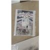 Image 4 : Assorted Art Prints: 2 Polar Bear Prints, Grain Elevator Print, and 4 Cityscape Prints