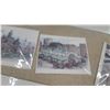 Image 5 : Assorted Art Prints: 2 Polar Bear Prints, Grain Elevator Print, and 4 Cityscape Prints