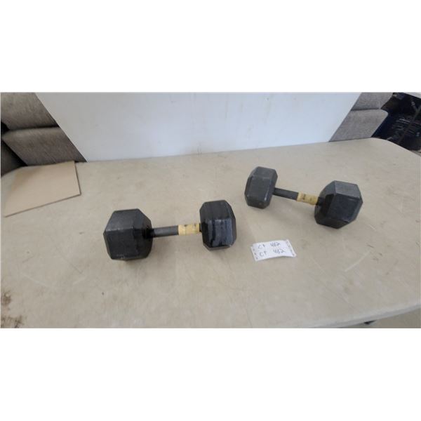 Pair of 15 Lb. Hex Dumbbells