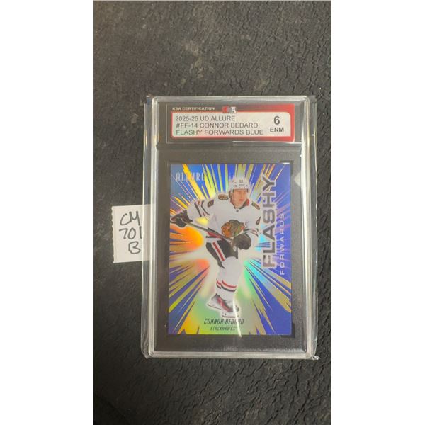 Graded Connor Bedard Flashy Forwards Blue Card