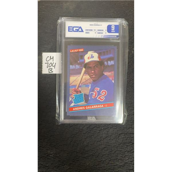 Graded Andres Galarraga Rookie Montreal Expos Card
