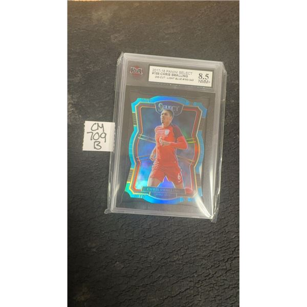 Graded Chris Smalling Die Cut Light Blue Numbered Card