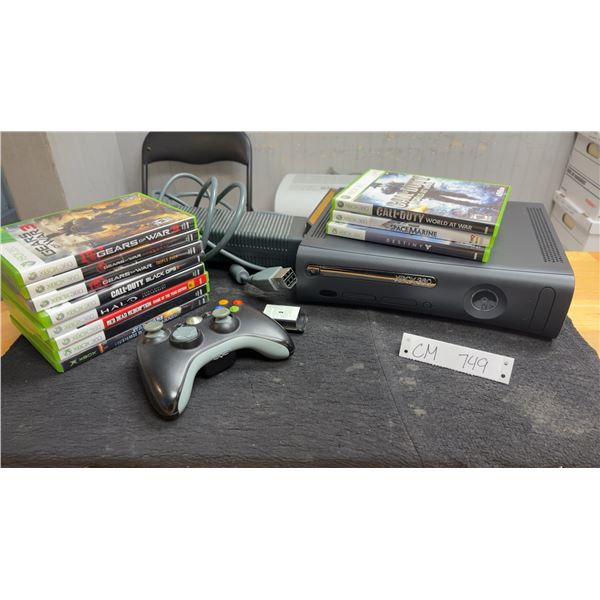 Xbox 360 Console With 11 Games- Red Dead Redemption, Black Ops, Halo, Destiny