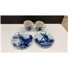 Image 12 : Delft Blue Dutch Ceramics, Windmill Vases, Clog Ashtray, Cups, 8 Pieces