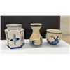 Image 2 : Delft Blue Dutch Ceramics, Windmill Vases, Clog Ashtray, Cups, 8 Pieces