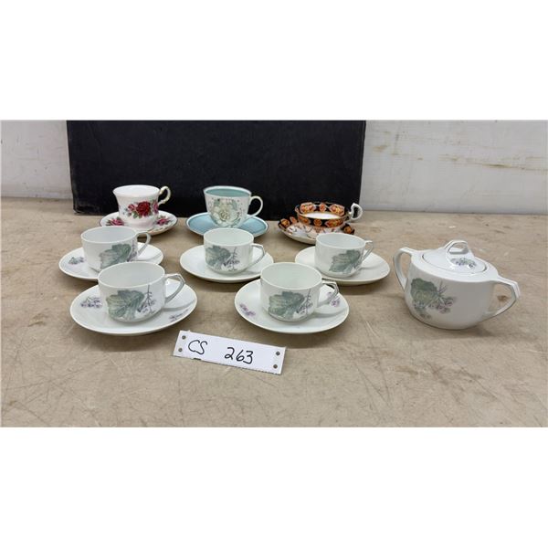 Queen Anne, Susie Cooper and Royal Albert Bone China Teacups and Saucers
