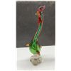 Image 10 : Two Murano Style Art Glass, Duck Sculpture, 14 1/2” Tall and Colourful Rooster, 16 1/4” Tall