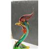 Image 11 : Two Murano Style Art Glass, Duck Sculpture, 14 1/2” Tall and Colourful Rooster, 16 1/4” Tall