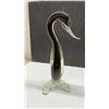 Image 4 : Two Murano Style Art Glass, Duck Sculpture, 14 1/2” Tall and Colourful Rooster, 16 1/4” Tall