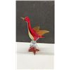 Image 2 : Gieffecraft Italian Art Glass Bird Figurine, 12 1/4” Tall and Pink Art Glass Pelican, 7” Tall