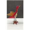 Image 4 : Gieffecraft Italian Art Glass Bird Figurine, 12 1/4” Tall and Pink Art Glass Pelican, 7” Tall
