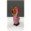 Image 8 : Gieffecraft Italian Art Glass Bird Figurine, 12 1/4” Tall and Pink Art Glass Pelican, 7” Tall