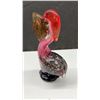 Image 9 : Gieffecraft Italian Art Glass Bird Figurine, 12 1/4” Tall and Pink Art Glass Pelican, 7” Tall