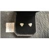 Image 1 : 0.5 Carat Moissanite Swirl Heart Stud Earrings, 925S with White Gold Overlay, D, VVS1, GRA Report