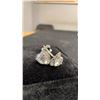 Image 4 : 0.5 Carat Moissanite Swirl Heart Stud Earrings, 925S with White Gold Overlay, D, VVS1, GRA Report