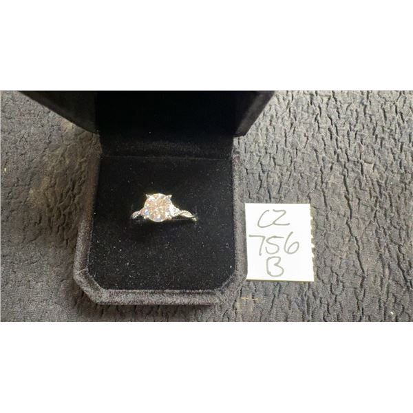 1.5ct Moissanite Twist Ring, Size 7, 925S with White Gold Overlay, D/VVS1, Retail $1600