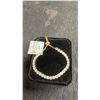 Image 1 : 14K Gold Plated 4.0mm Simulated Diamond Tennis Bracelet, 6” to 10” Long