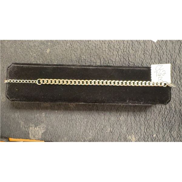 Platinum Plated 7.0mm Cuban Link Bracelet, 7” - 9” Long