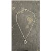 Image 6 : Platinum Plated 5.0ct Oval Cut Black Simulated Diamond Halo Necklace, 16”-18” Long
