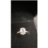 Image 2 : 925S 3.0ct Oval Cut Simulated Diamond Solitaire Ring, Size 7, Sterling Silver with White Gold