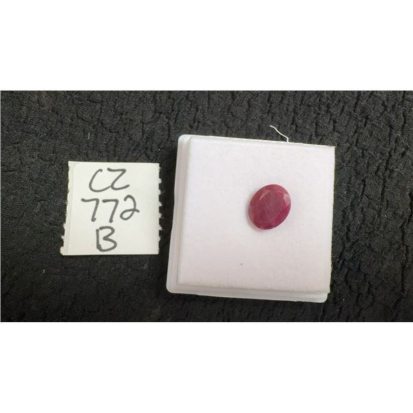 4.9ct Natural Untreated Ruby, Oval Cut, 9.0mm x 10.8mm, Retail $1180