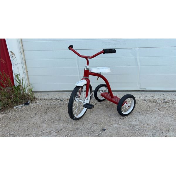 Classic Red Dual Deck Children's Tricycle with Spoked Wheels