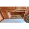 Image 10 : Hoosier Cabinet with Enamel Top, Roll-Top Bread Box, and Multiple Drawers and Cabinets 68”×40”×24”