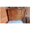 Image 2 : Hoosier Cabinet with Enamel Top, Roll-Top Bread Box, and Multiple Drawers and Cabinets 68”×40”×24”