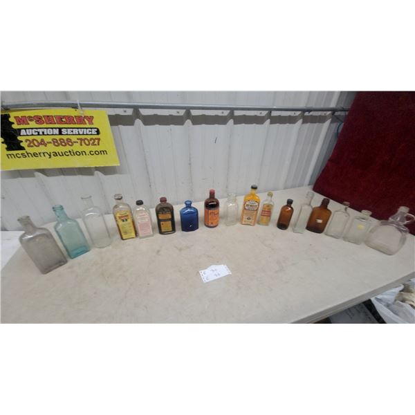 Assorted Antique and Vintage Bottles Including Scotch and Insecticide