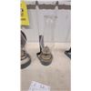 Image 3 : Three Wall-Mount Kerosene Lamps with Glass Chimneys and Metal Reflectors