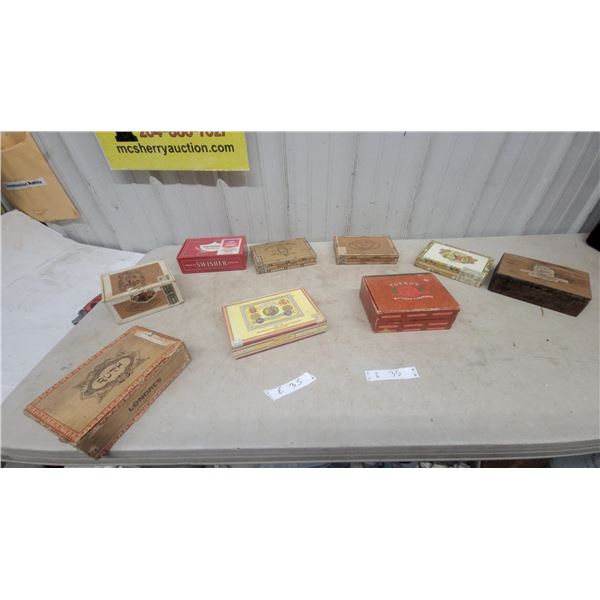 Collection of Vintage Cigar Boxes: Ruth Londres, Swisher Sweets, Tuero