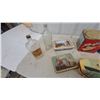 Image 3 : Vintage Tins and Bottles: Pacific Wafers Tin, Ship Tins, Floral Tin