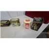 Image 2 : Vintage Peeney's Confectionery Tin, Bassett's Supply Tin, Amaco Crayons and Chalk Tins