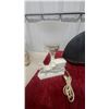 Image 5 : Two Table Lamps, One with Horse and Carriage Base, One with Ship Base, and Metal Lamp Shade