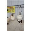 Image 3 : Assorted Vintage Table Lamps: 7 Lamps, Clear Glass, Figurine, and Milk Glass Globe