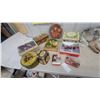 Image 1 : Assorted Vintage Decorative Tins: Round, Rectangular, and Octagonal, with Various Scenes