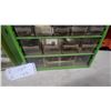 Image 3 : Two Green Multi-Drawer Organizers with hardware, Blue fishing box