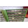 Image 4 : Two Green Multi-Drawer Organizers with hardware, Blue fishing box