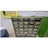 Image 6 : Two Green Multi-Drawer Organizers with hardware, Blue fishing box