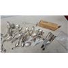 Image 2 : Assorted Flatware and Souvenir Spoons, Wood Box, and Whippet Box