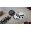 Image 4 : Coca-Cola Tray, Wooden Shoe, Bowling Ball, and 4 Toy Cars
