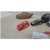 Image 5 : Coca-Cola Tray, Wooden Shoe, Bowling Ball, and 4 Toy Cars