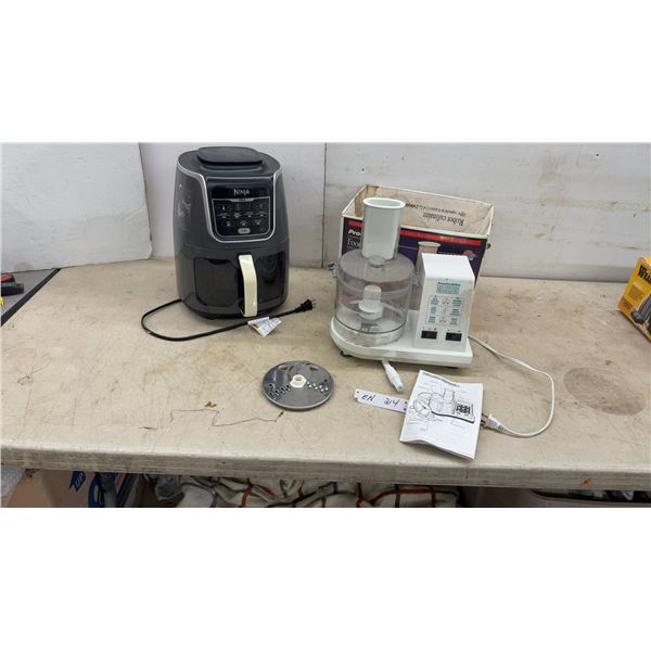 Ninja Max Air Fryer and Proctor Silex 2-Speed Pulse Food Processor with 6-Cup Bowl