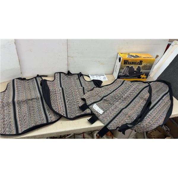 Two Wrangler by Fia TR40 Series Super Tough Custom Fit Woven Saddle Blanket Fabric Seat Covers